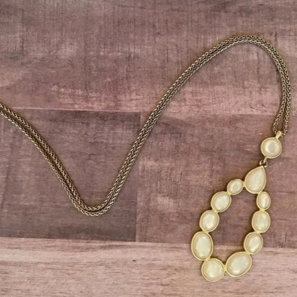 Lucky Brand Gold and Pearl Necklace - Picture 1 of 5
